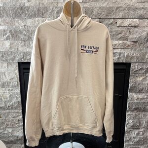 Buffalo Cream Pullover Hoodie with Chest Graphic
